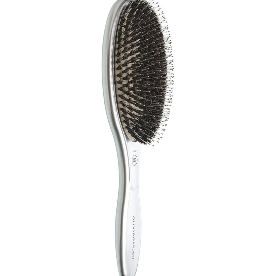 Olivia Garden CARE OVAL Boar & Nylon Bristles Silver