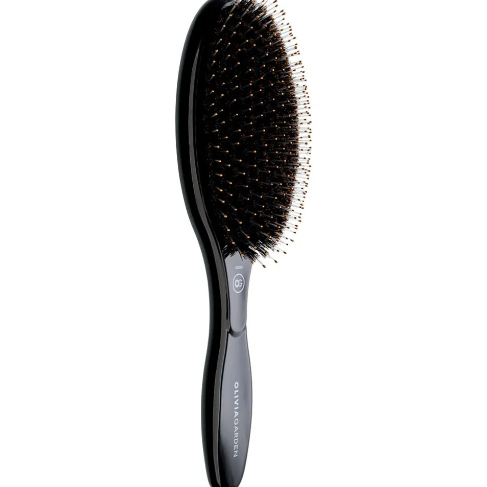 Olivia Garden CARE OVAL Boar & Nylon Bristles Black