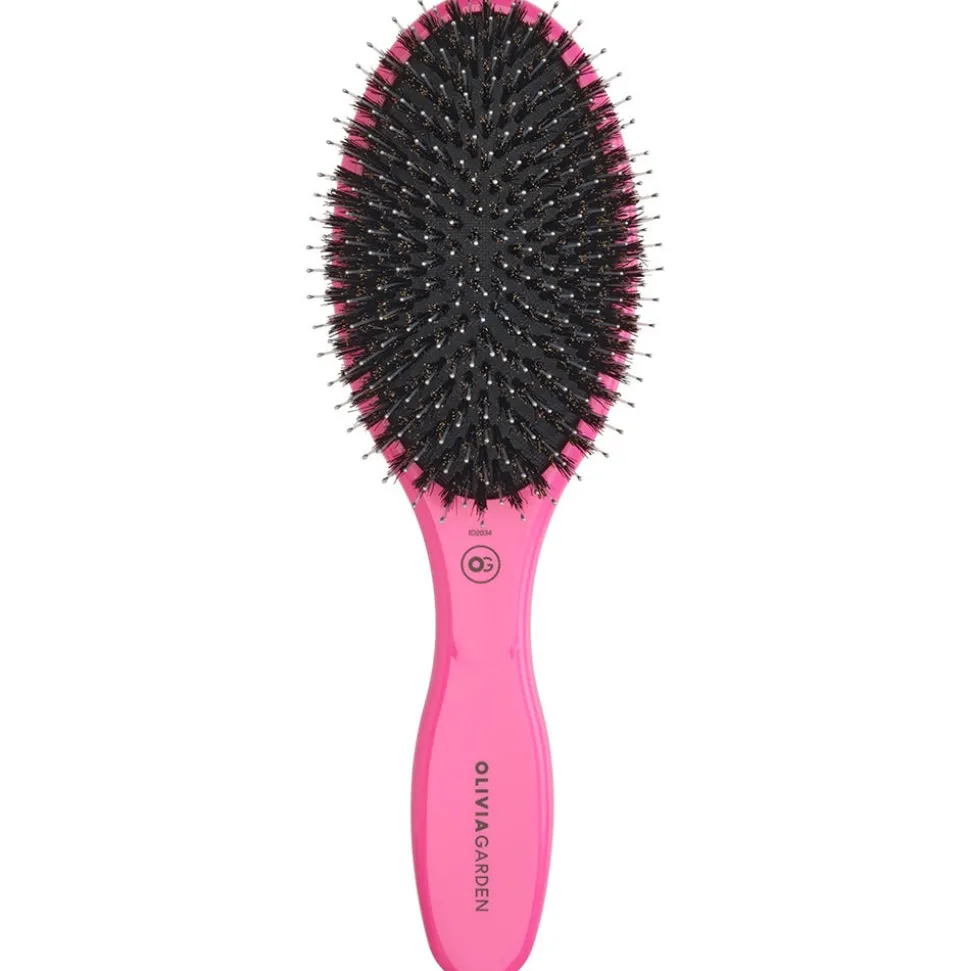 Olivia Garden CARE OVAL Boar & Nylon Bristles Pink