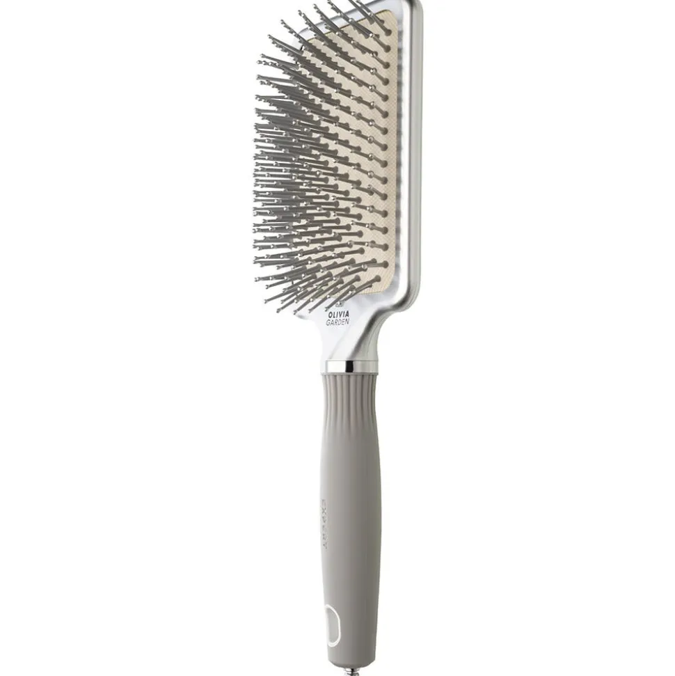 Olivia Garden Rectangular Nylon Bristles Silver L