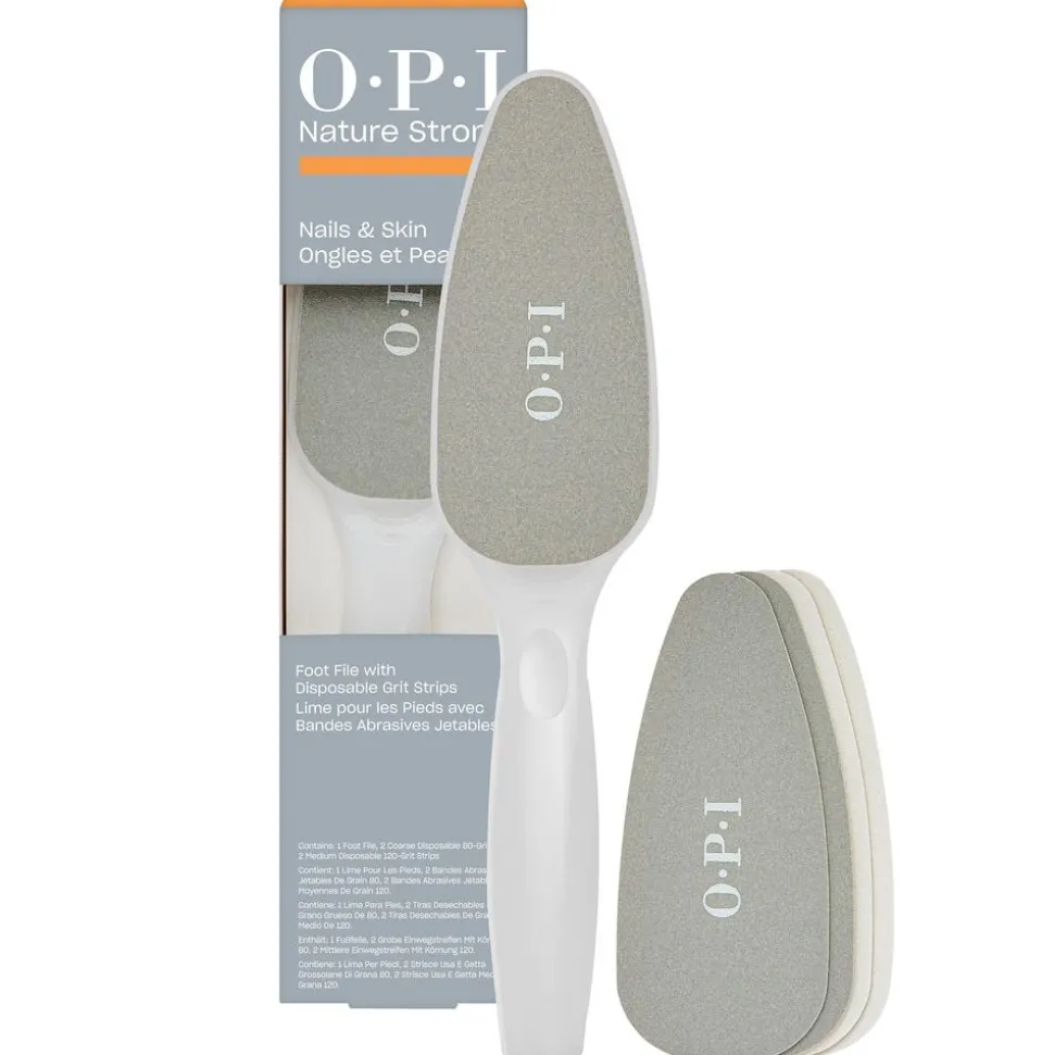 OPI Nature Strong Nails & Skin Dual Sided Foot File with Disposable Strips 80er/120er Grit