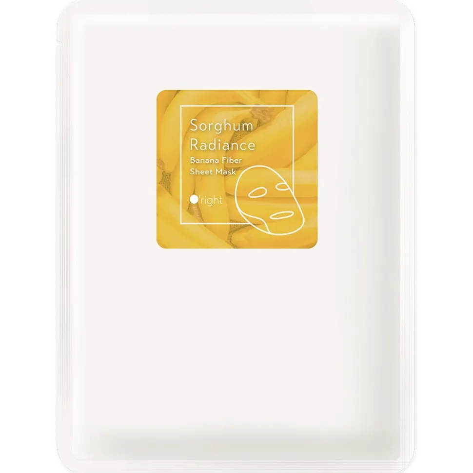 O’right Sorghum Radiance Ban Fiber Sheet Mask 5 Stück