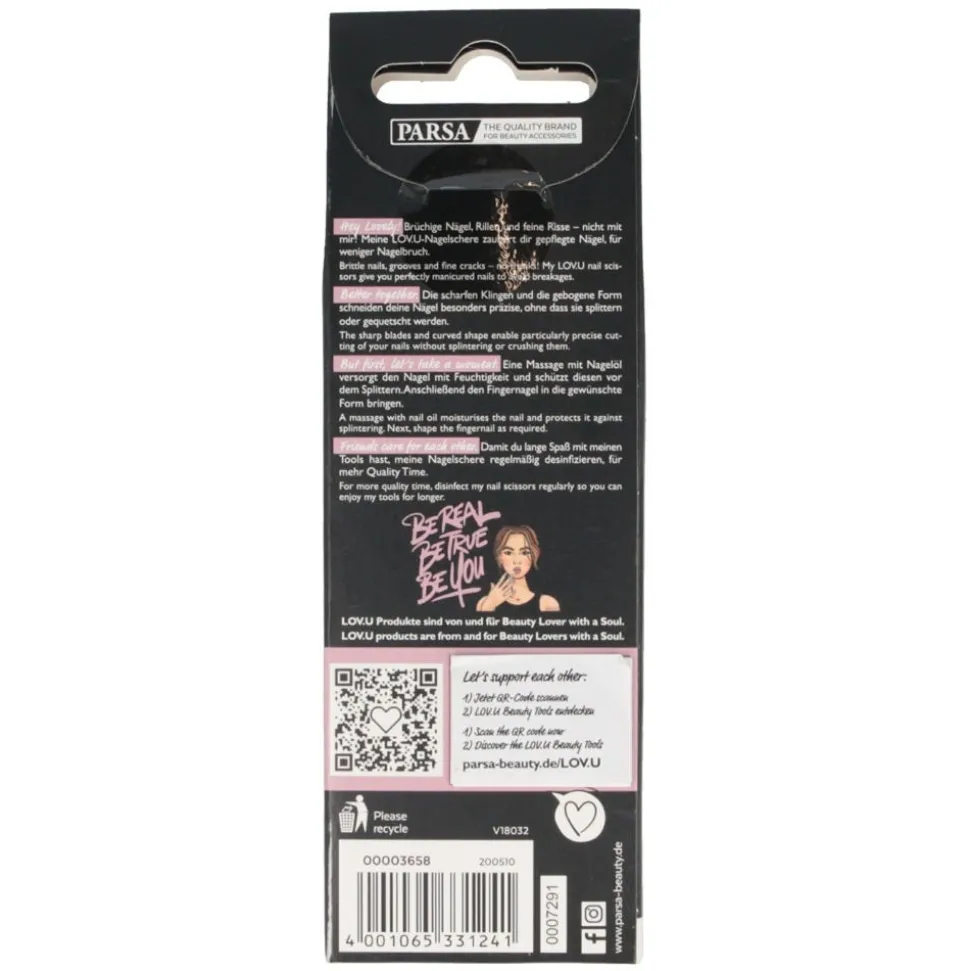 PARSA Beauty LOV.U-Nagelschere Schwarz