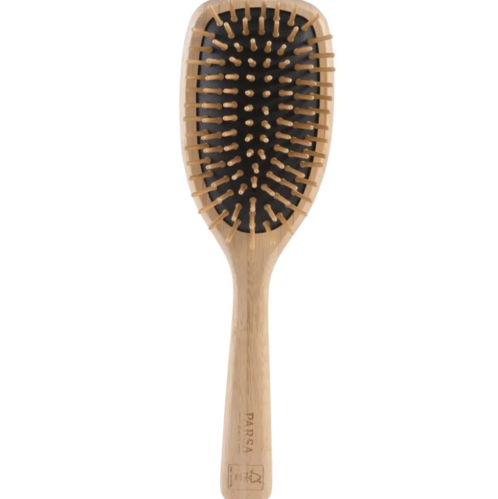 PARSA Beauty Profi FSC Holz Haarbürste Groß Oval mit Holzstiften