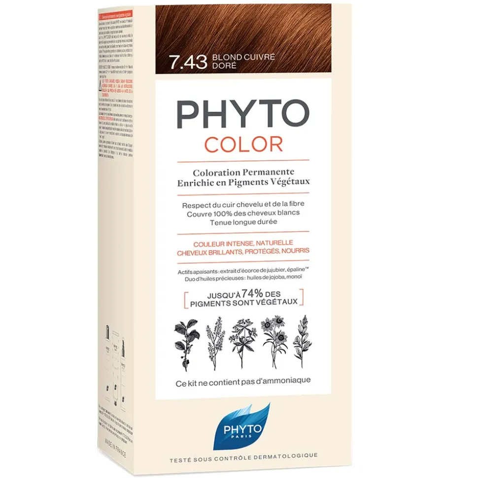 Phyto Color 7.43 Kupfer Goldblond Pack 2x50 ml