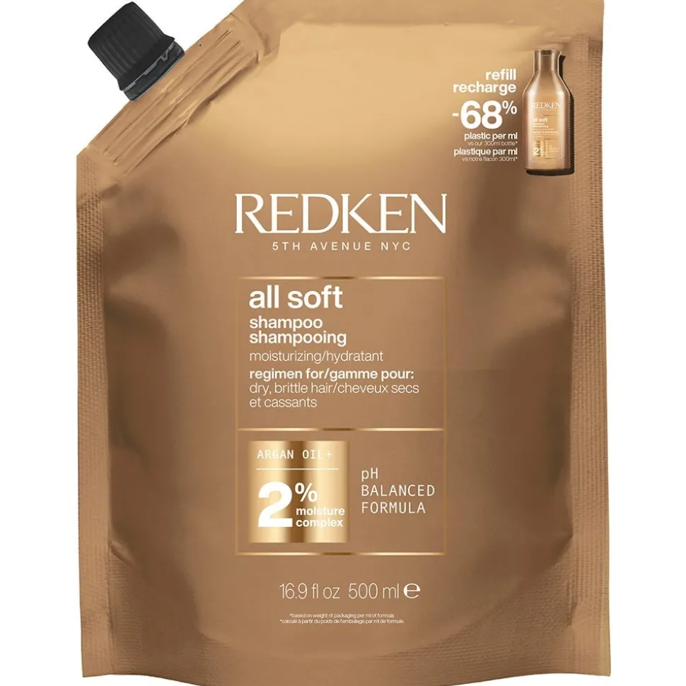 Redken All Soft Shampoo Refill Pouch 500 ml