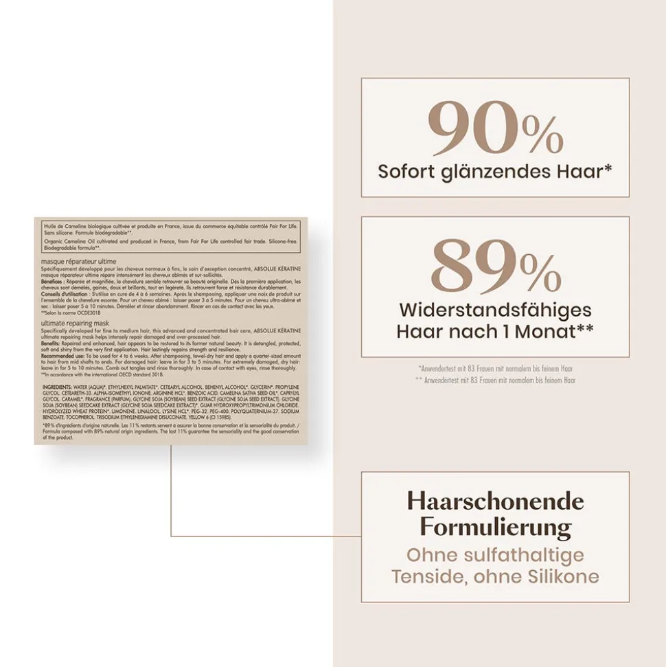 Rene Furterer Absolue Kératine Aufbauende Keratin-Maske fein-normal 200 ml