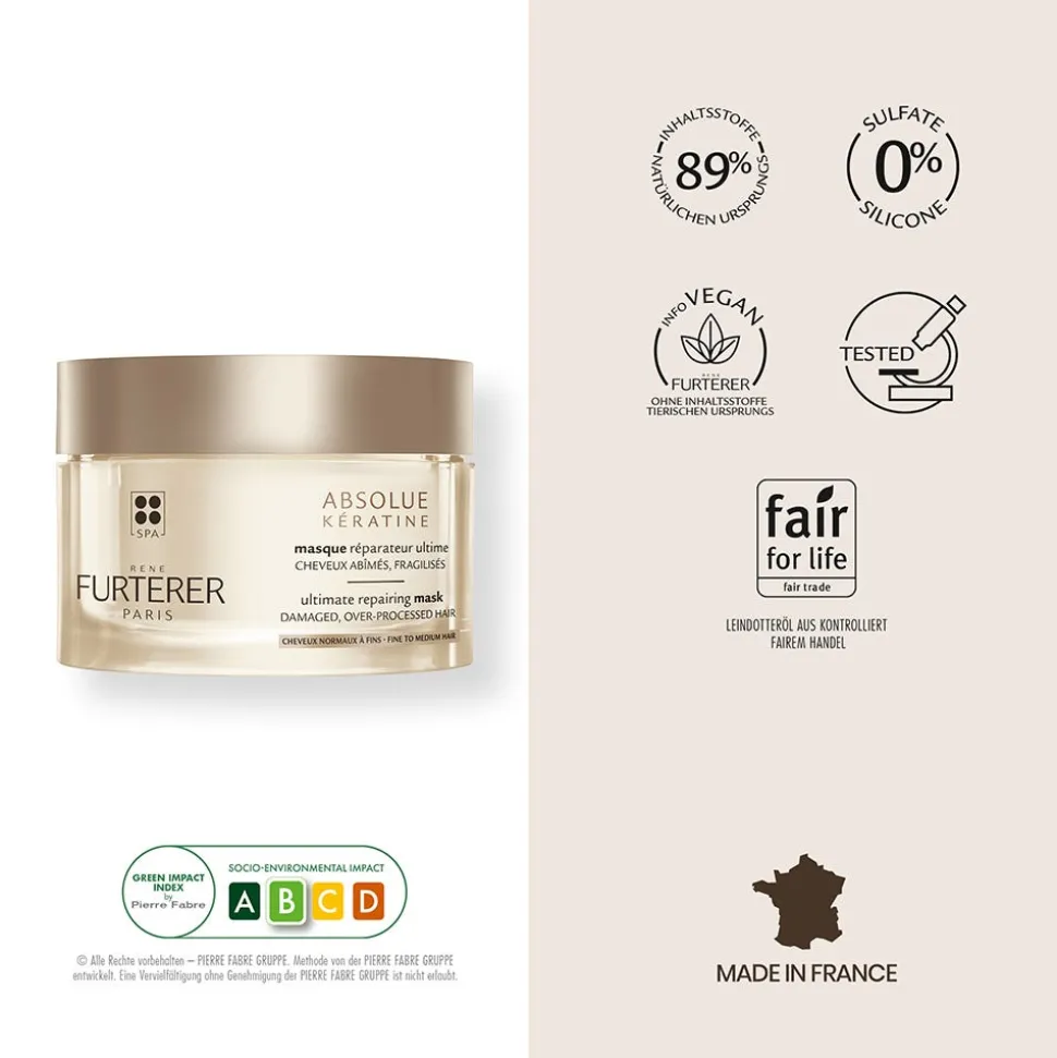 Rene Furterer Absolue Kératine Aufbauende Keratin-Maske fein-normal 200 ml