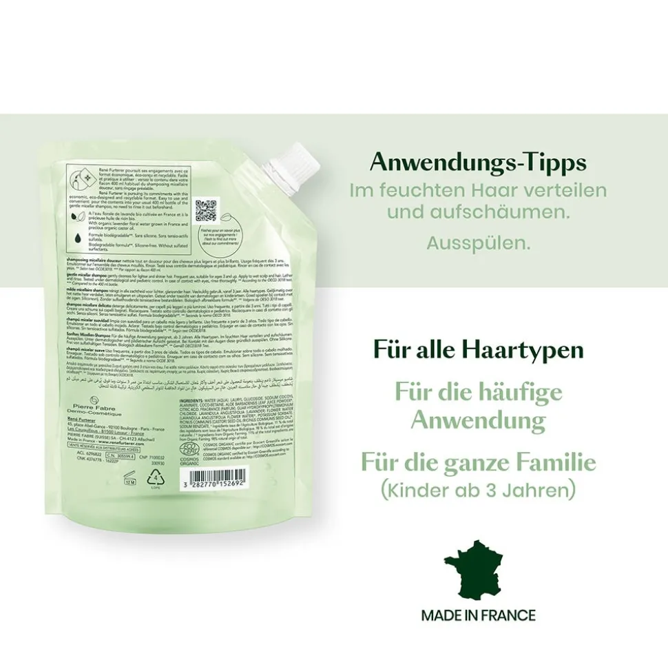 Rene Furterer Naturia Sanftes Mizellen-Shampoo 400 ml Refill