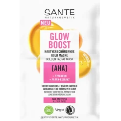 SANTE Glow Boost Hautverschöndergde Gold Maske AHA 8 ml