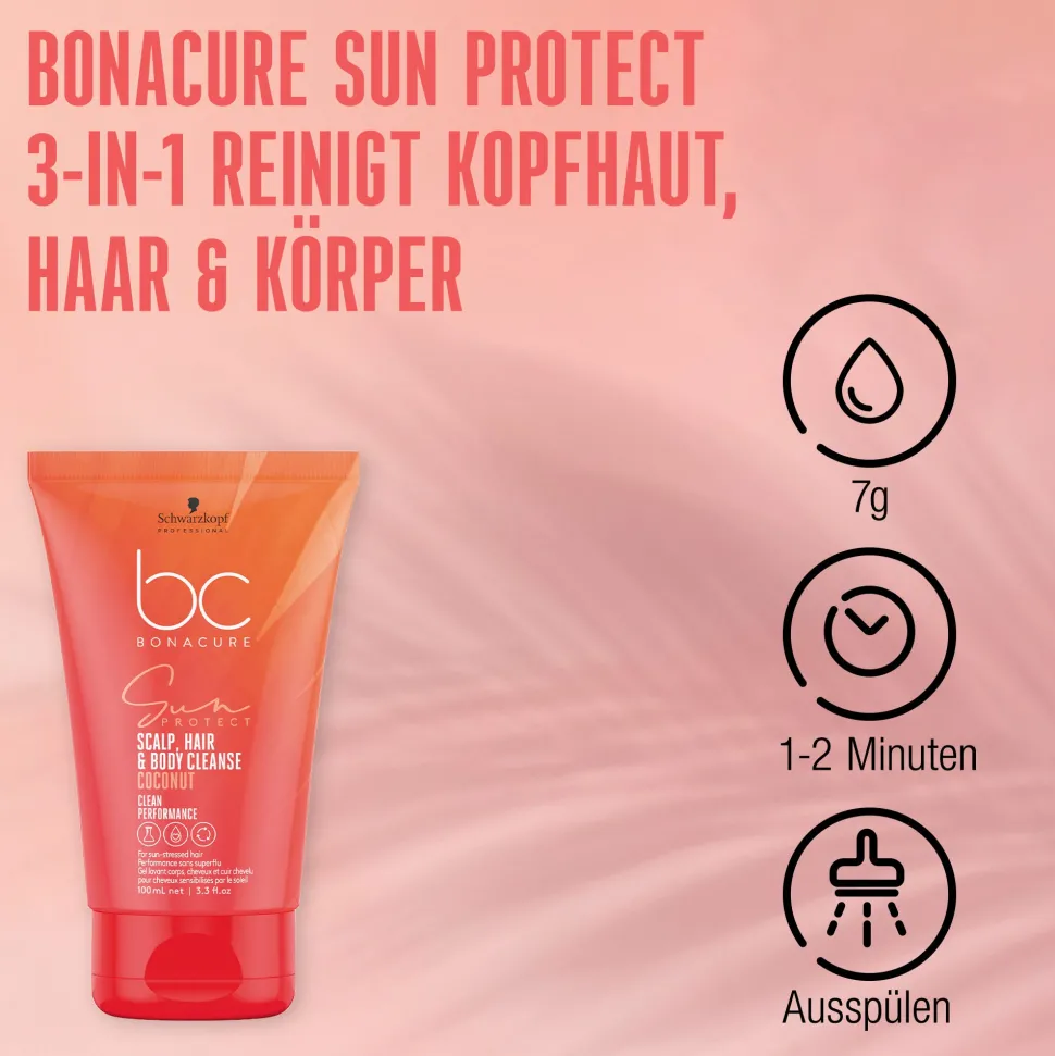 Schwarzkopf BC Bonacure Sun Protect 3-in-1 Cleanser 200 ml