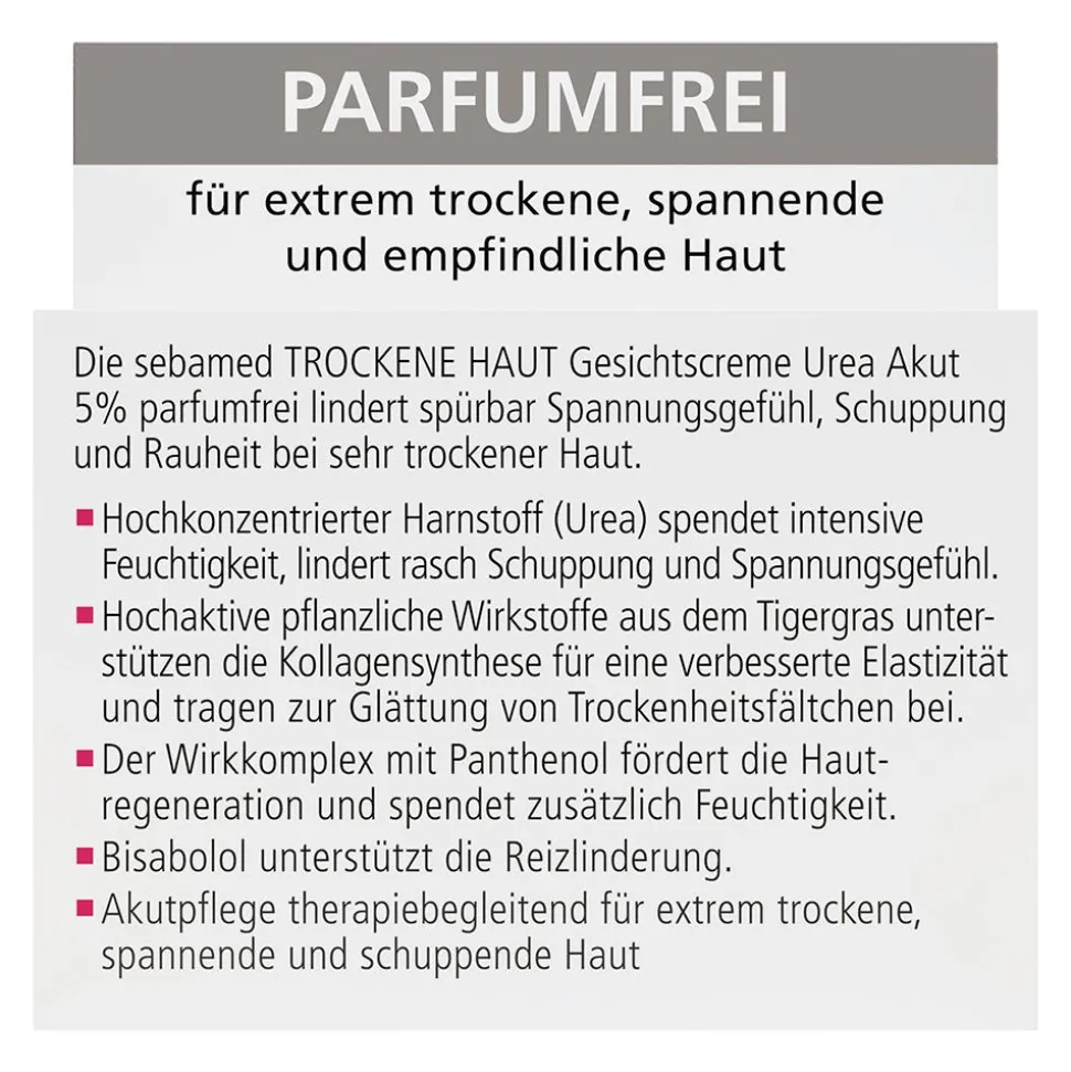 sebamed Gesichtscreme trockene Haut Parfumfrei Urea Akut 5 % 50 ml