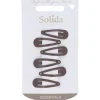 Solida Haarclip braun klein shiny  6 Stk.