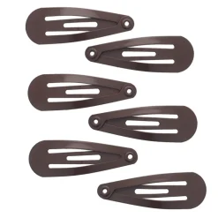 Solida Haarclip braun klein shiny  6 Stk.