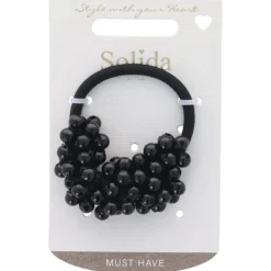 Solida Haargummi Perlen schwarz 1Stk.