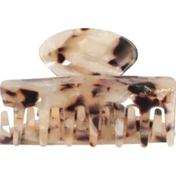 Solida Haarklammer braun gemustert 7 cm