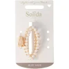 Solida Haarklammer Perle gold