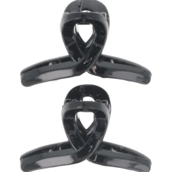 Solida Haarklammer schwarz shiny 2 Stück