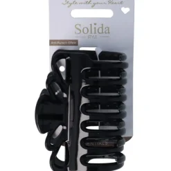 Solida Haarklammer schwarz non slip Silikon