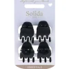 Solida Haarklammer schwarz matt klein 4 Stück