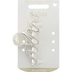 Solida Haarklammer Strass Gold