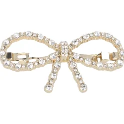 Solida Patentspange mit Schleife Strass Gold