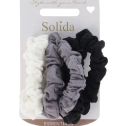 Solida Scrunchie Jersey schwarz grau weiß