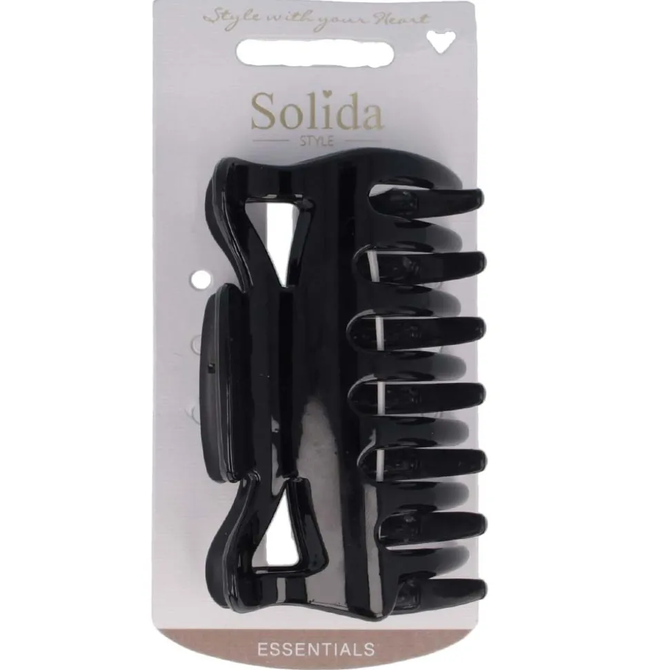 Solida Wasserwellklammer rutschfest Schwarz 10 cm