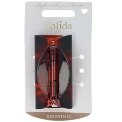 Solida Wasserwellklammer flach klein Havanna