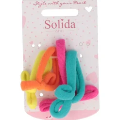 Solida Zopfabbinder Uni Schleife bunt 4 Stk.