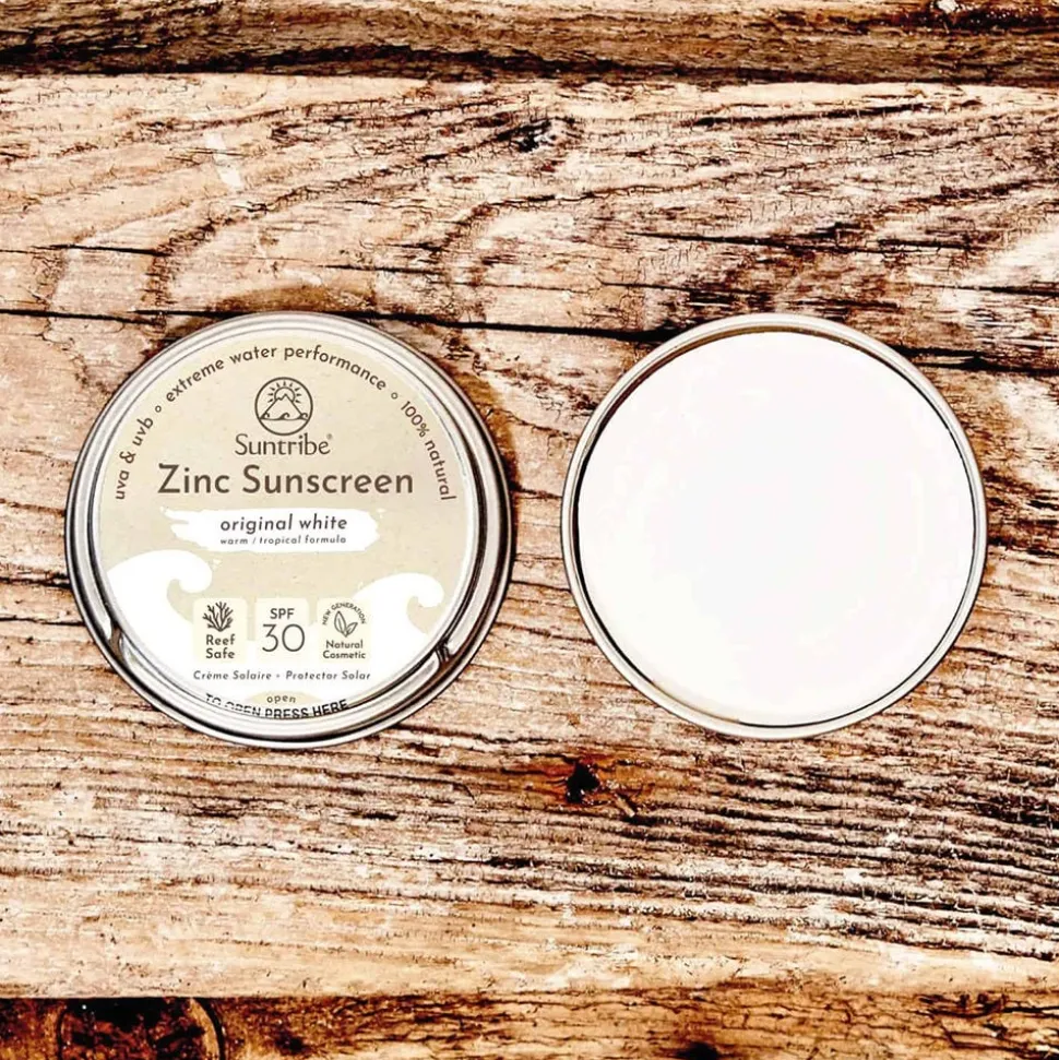 Suntribe Zink Sunscreen Sonnencreme LSF 30 Sport weiß 45 g