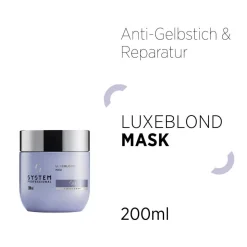 System Professional LB3 LuxeBlond Anti-Gelbstich & Reparatur Haarmaske 200 ml
