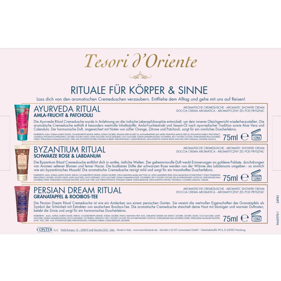 Tesori d´ Oriente Geschenkset Cremeduschen 3 x 75 ml