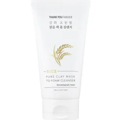 Thank You Farmer Rice Pure Clay Mask to Foam Cleanser 150 ml