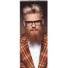 Trend-Design Hang-on Banner L "Mann mit Karojacke"