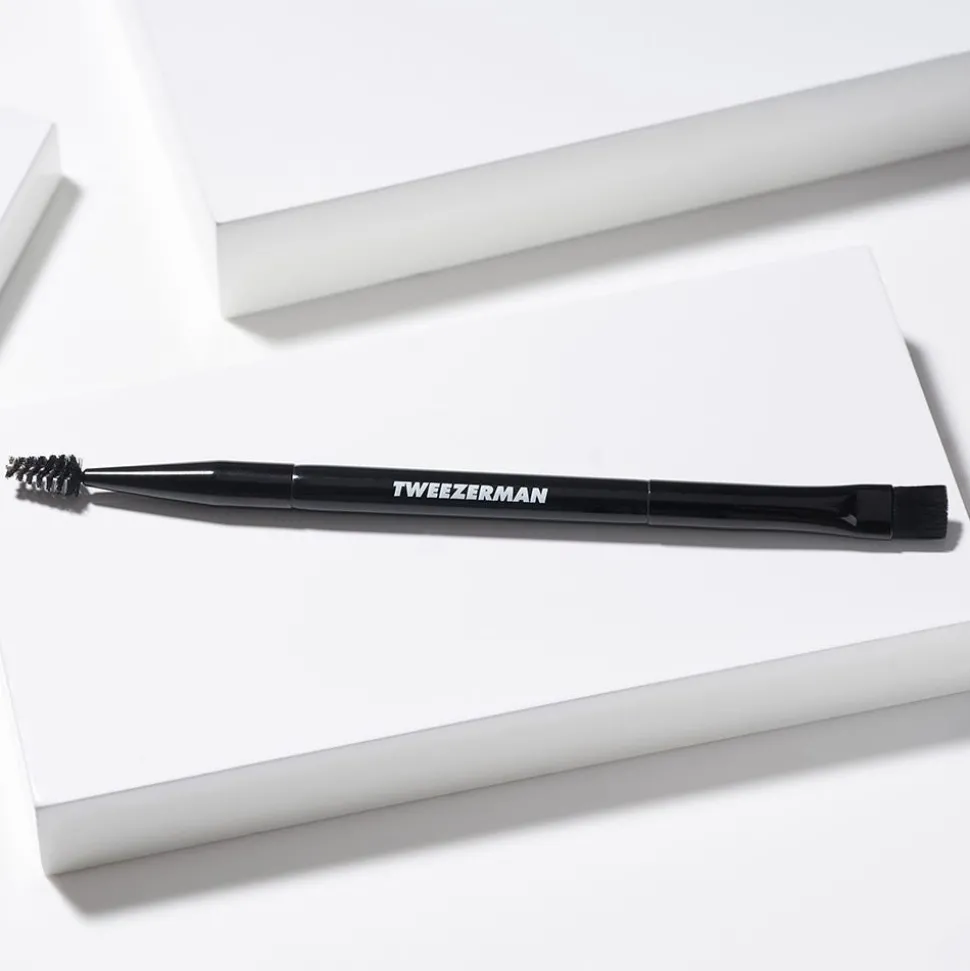 Tweezerman Flacher Augenbrauenpinsel & Bürste