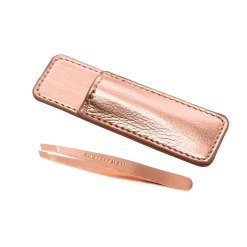 Tweezerman Mini Schräge Pinzette Etui Rose Gold