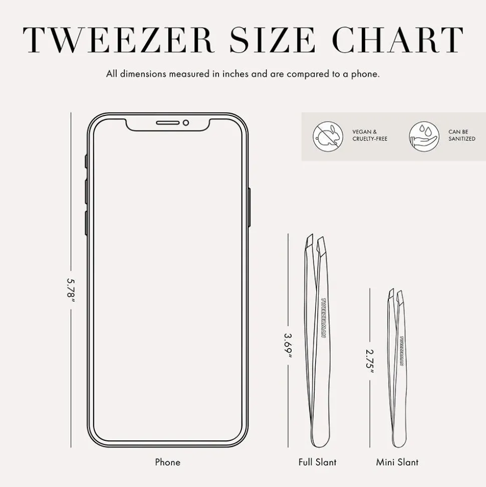 Tweezerman Schräge Mini Pinzette in Neon Pink