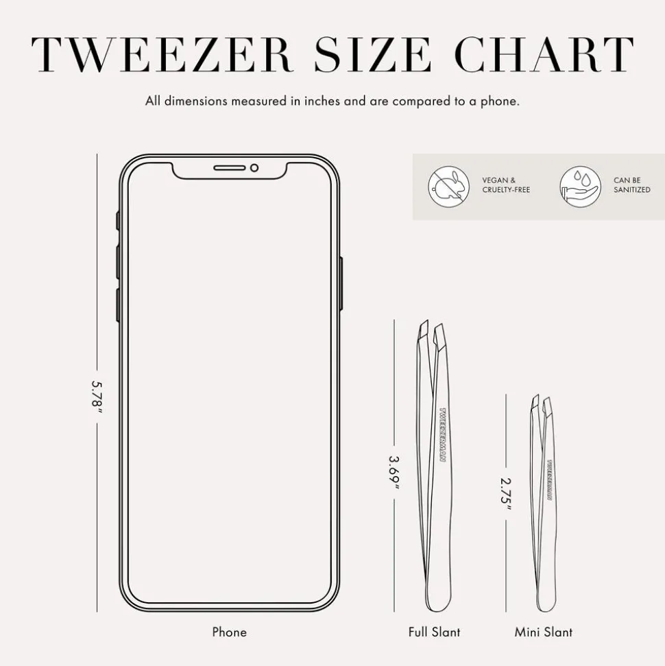 Tweezerman Slant Tweezer Schräge Pinzette Granite Sky