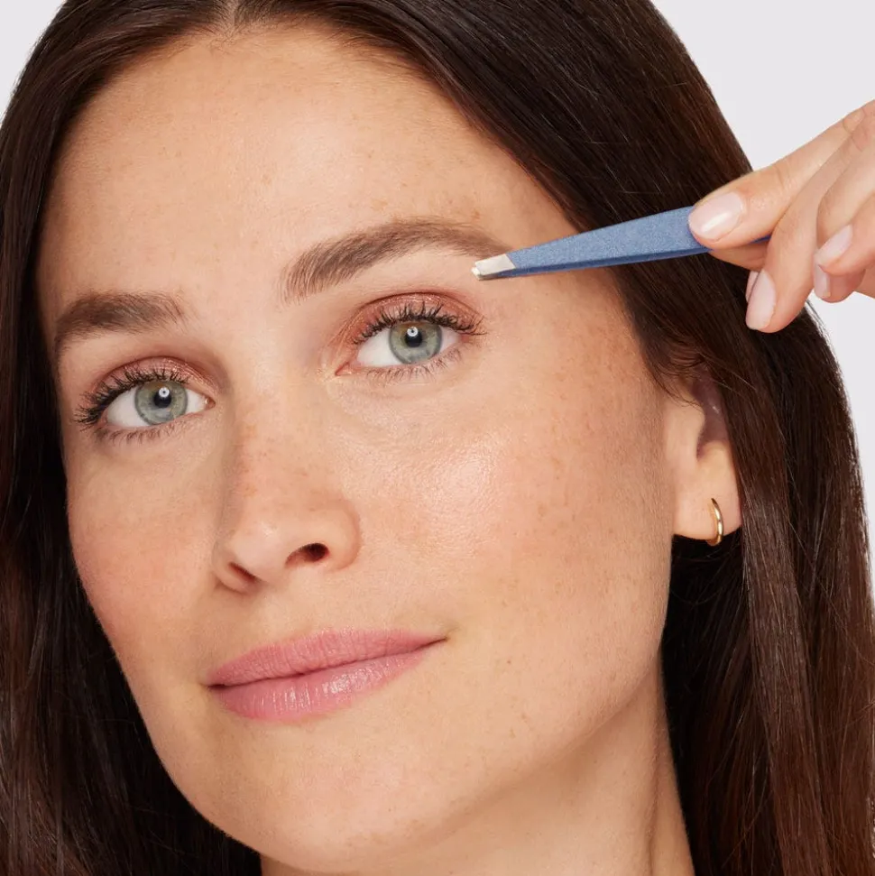 Tweezerman Slant Tweezer Schräge Pinzette Granite Sky