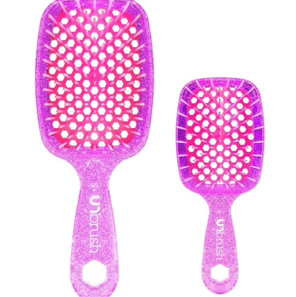 UNbrush Glitter Duo Set Rosenquarz Rosa