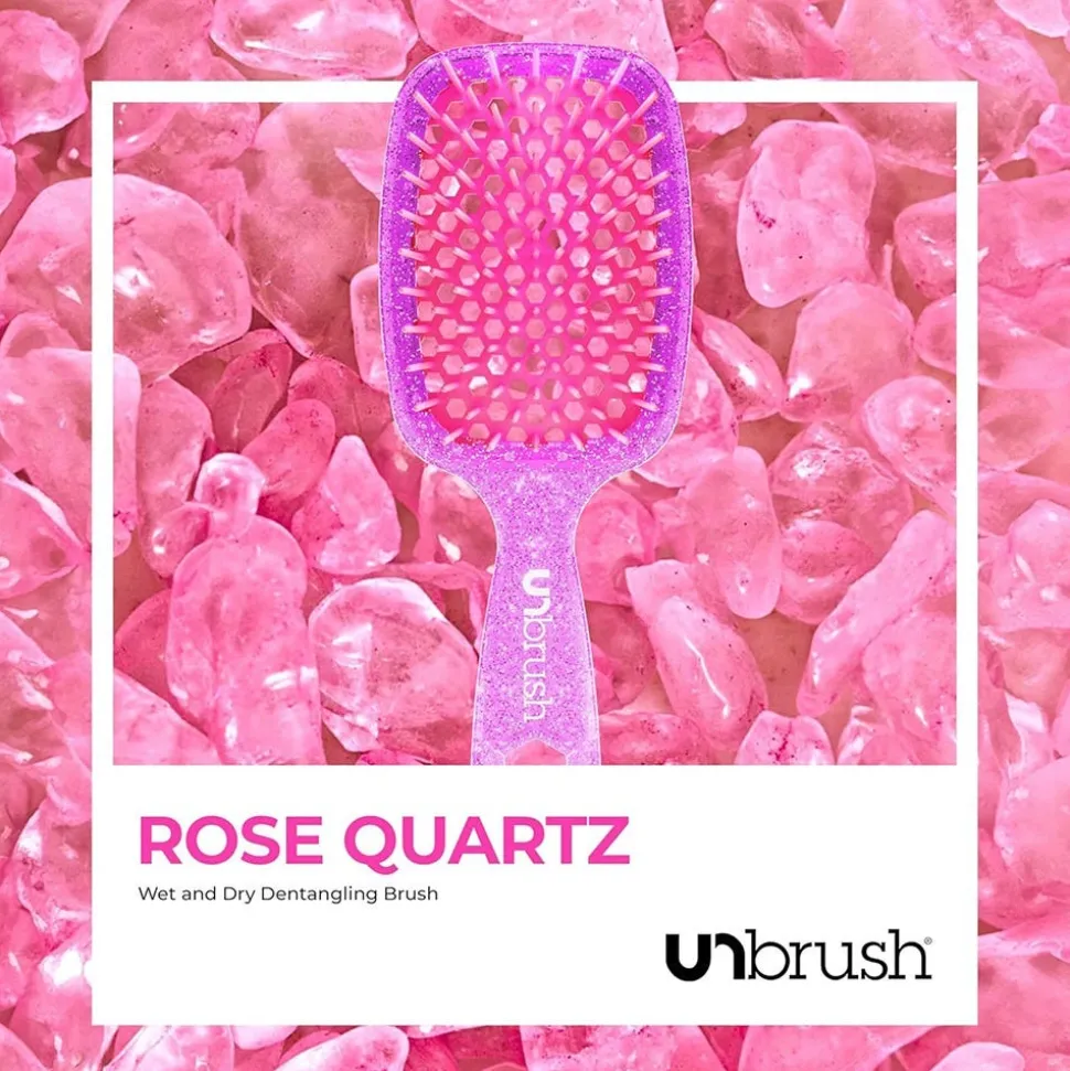 UNbrush Glitter Duo Set Rosenquarz Rosa