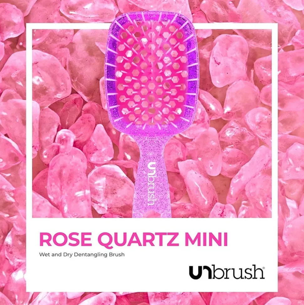 UNbrush Glitter Duo Set Rosenquarz Rosa