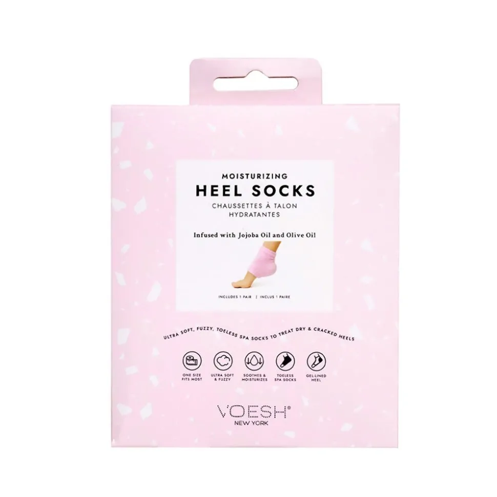 VOESH Moisturizing Heel Socks - Pink