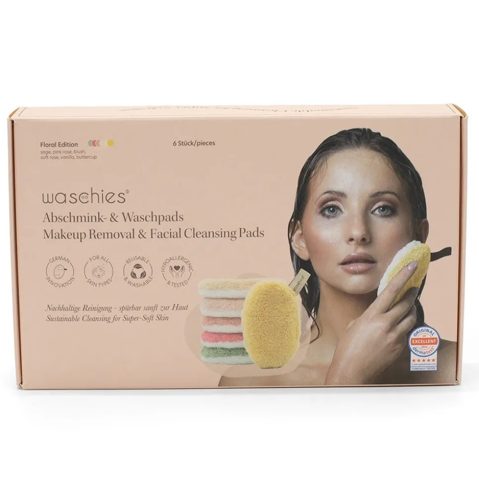 Waschies Abschminkpads Floral 6er Set