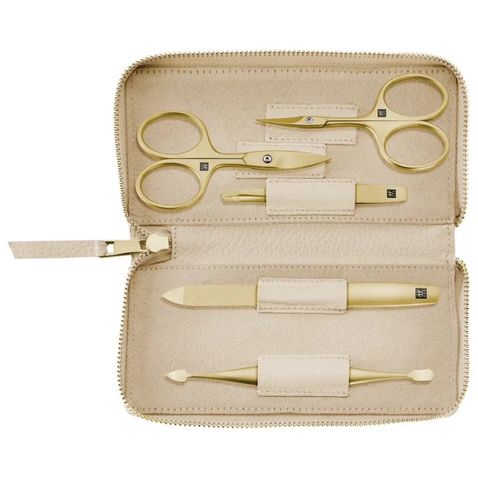 Zwilling Maniküre Pediküre Set 5 tlg. mit Nagelschere beige