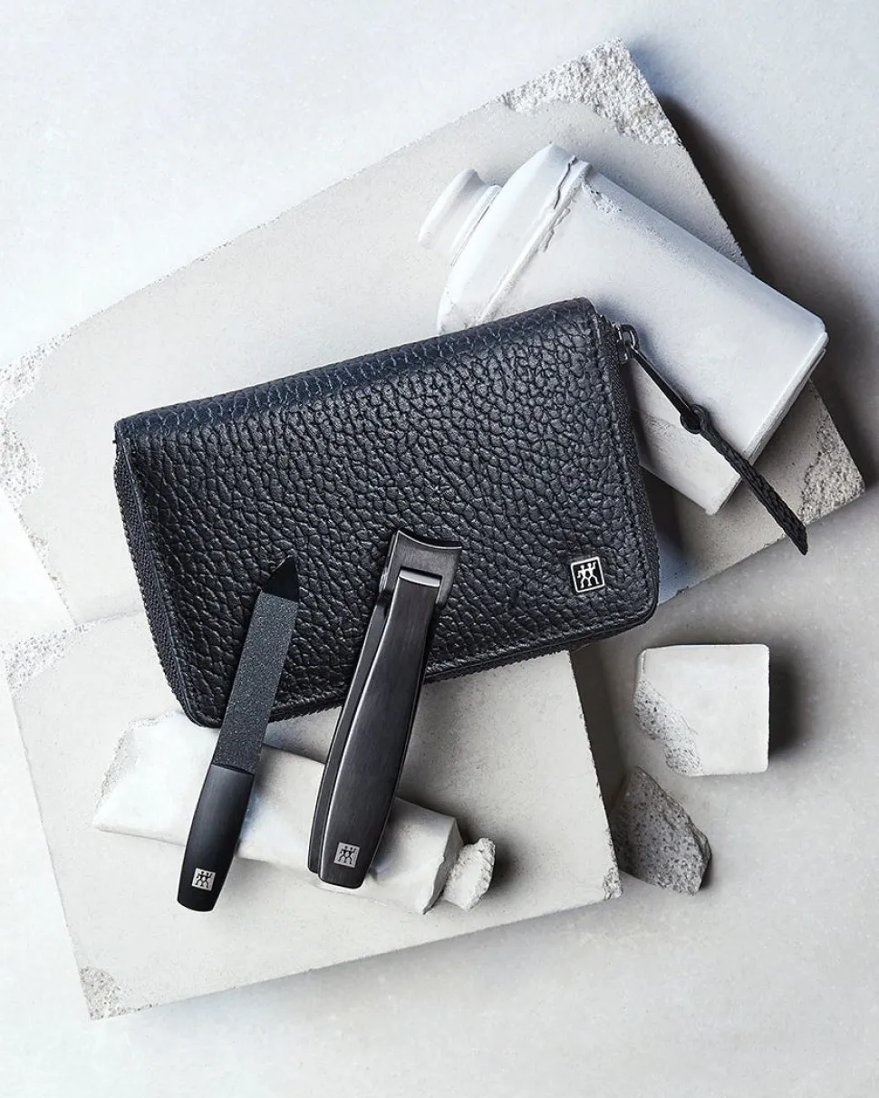 Zwilling Maniküre Pediküre Set 4 tlg. mit Nagelknipser schwarz